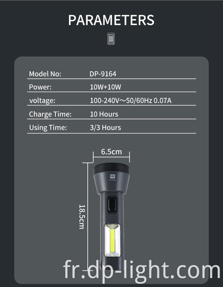 Powerful COB Torch Light